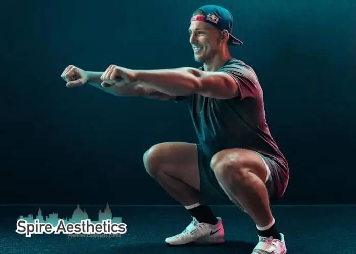 Image of man build leg muscle Woburn Sands through exercise