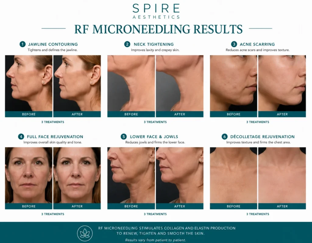RF Microneedling Skin tightening Woburn Sands results