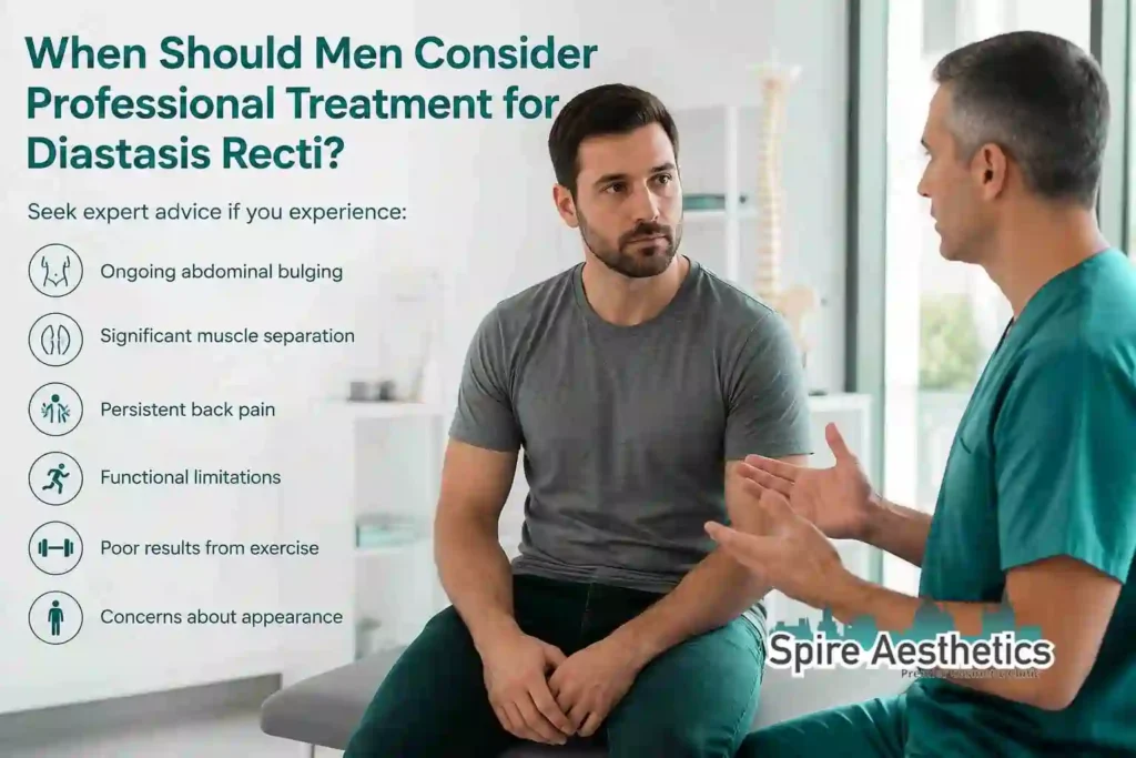 When Should Men Consider Professional Treatment for Diastasis Recti Woburn Sands?
