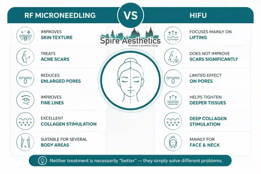 RF Microneedling vs HIFU: Which Treatment Gives Better Results Woburn Sands?